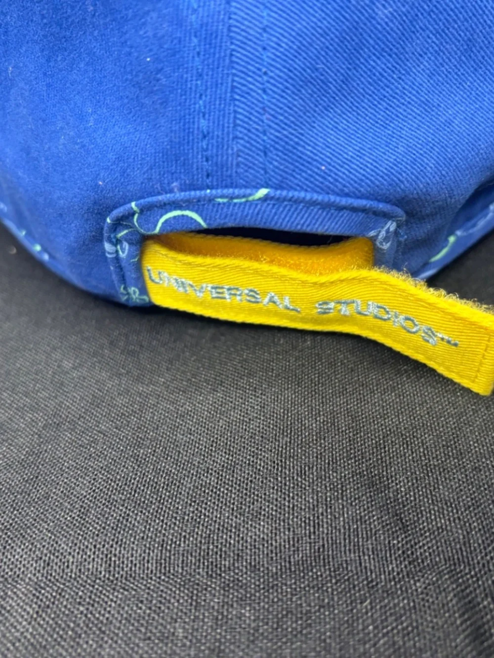 Spongebob Universal Studios Baseball Hat. Velcro Strap. Sunglasses Strap. Youth.